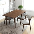 thumbnail image 2 of Adir Modern Style 5 Piece Solid Wood Dining Room & Kitchen Set Walnut Brown, 2 of 5