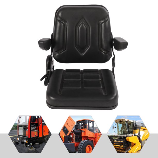 Miumaeov Universal Tractor Seat with Armrest Slide & Track Backrest