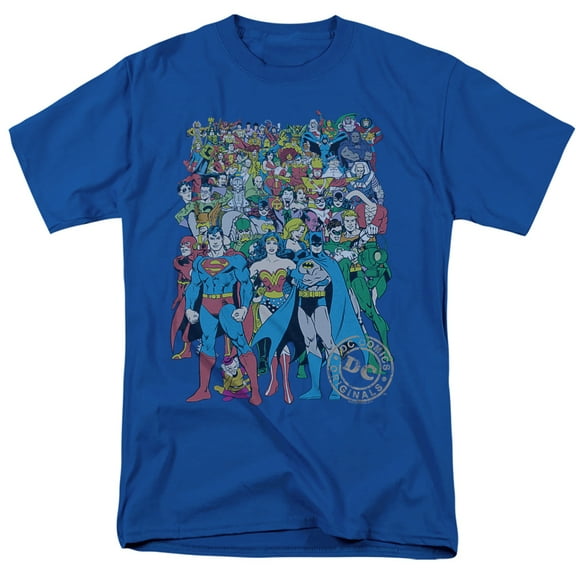DC Original Universe Unisex Adult T Shirt, Royal, Large