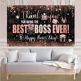 thumbnail image 3 of Pink Happy Boss's Day Backdrop Best Boss Ever Photography Background Decorations Office Background Banner Thank You Party for Best Boss Ever Party Photo Props Backdrop, 3 of 3