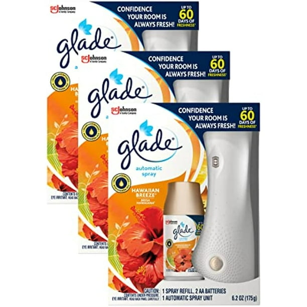 Glade Automatic Spray Air Freshener Starter Kit, 6.2 Oz (Hawaiian