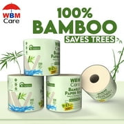 WBM Bamboo Toilet Paper, 3-Ply Tissue Roll Tree Free Paper, 20 Roll Count, 4160 Total Sheets