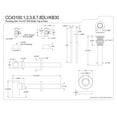 thumbnail image 2 of Kingston Brass CC43107DLVKB30 Standard Mount Modern Plumbing Sink Trim Kit with Bottle Trap and Drain, Brushed Brass, 2 of 2