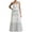 White, variant on Women's Smocked Ruffled Square Neck Maxi Dress with Pockets for Everyday Wear Soft Flowing Fit 80% Polyester 20% Cotton