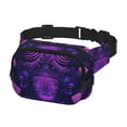 thumbnail image 2 of Kdxio Purple Starry Sky Antelope Crossbody Double Layer Waist Bag Belt Bag for Unisex Fanny Pack Fashion Waist Packs for Hiking Running Shopping Traveling, 2 of 9