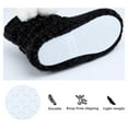 thumbnail image 5 of LORDFON Women's Chenille knitted House Slippers with Cute Pom Poms,Cozy Winter Warm Plush Lining Womens Boot Slippers Memory Foam Indoor Shoes, 5 of 7