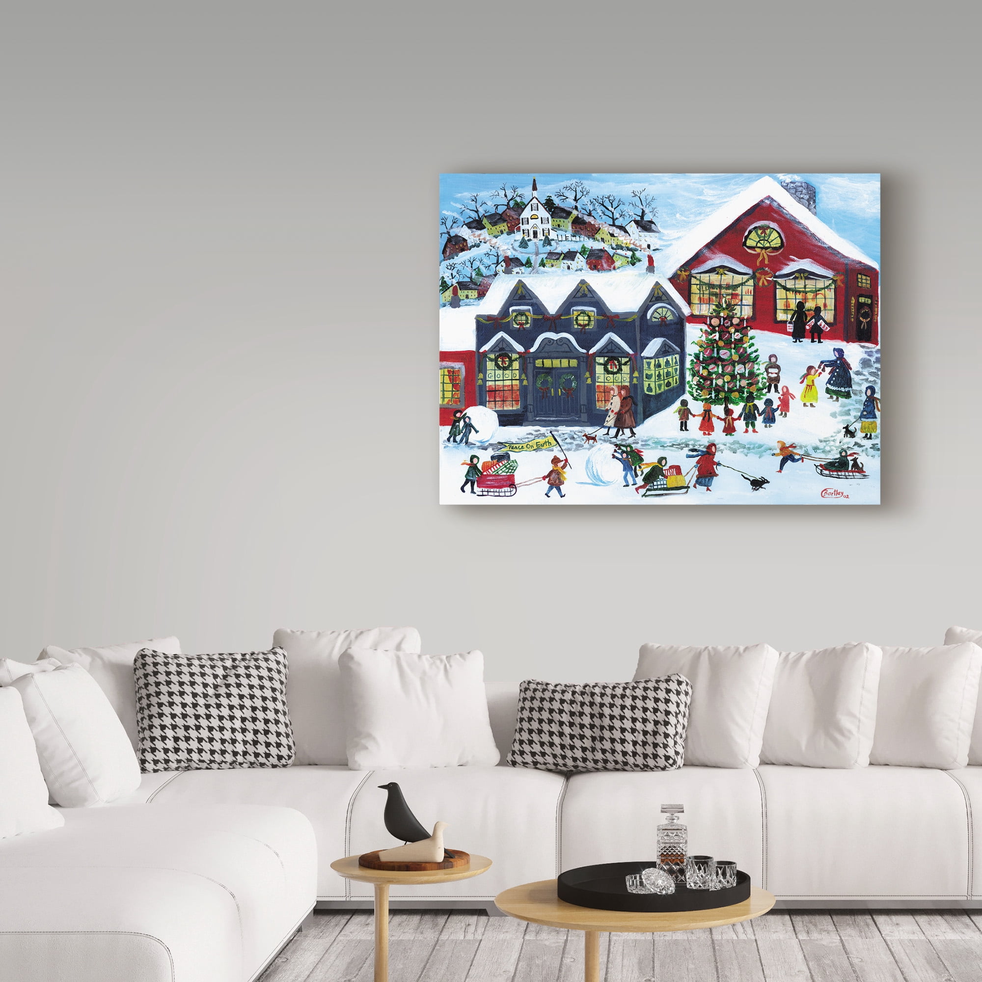 Trademark Fine Art 'Peace On Earth Children' Canvas Art by Cheryl Bartley