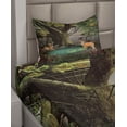 thumbnail image 2 of Ambesonne Nature Fitted & Top Sheet Set with Sham, Abstract Deer and Tree House, Multicolor, 2 of 4