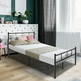 thumbnail image 3 of Giantex Metal Platform Bed Frame Mattress Foundation, Bed Frame w/Heavy-Duty Steel Slats Support, No Box Spring Needed, Easy Assembly, Full, 3 of 8