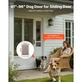 thumbnail image 3 of VEVOR Dog Door for Sliding Glass Door, 91 to 96 in Adjustable Height, Aluminum Alloy Frame with Metal Rotating Hinges, Lock Design, 10 1/4 x 16 1/4 in Flap, Sliding Glass Pet Door for Renters, 3 of 10