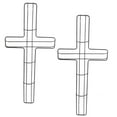 thumbnail image 1 of Beautiful Assorted Color Metal Wreath Frame for DIY Iron Cross Shaped Garland Frame 2pcs, 1 of 9
