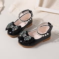 thumbnail image 2 of Staki Toddler Dress up Shoes Girls Dress Shoes Toddler Mary Jane Shoes Flats with Bow for Toddler/Little/Big Kids(Black,6.5 Big Kid), 2 of 9