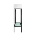 Pierre 19.5 Single, Freestanding, Open Shelf, Matte Black Frame