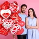 thumbnail image 2 of Globos ZHWKMYP con forma de corazón rojo, 36 piezas, para el día de San Valentín, 2 of 7