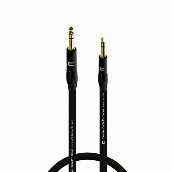 Coluber Cable 1/4" Balanced TRS Male to 3.5 TRS Male 0.5ft Audio Interface Connector
