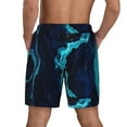 thumbnail image 4 of Haiem Blue Marble And Gold Mens Swim Trunks with Compression Liner 2 in 1 Swimming Shorts Stretch Swimwear Quick Dry,Board Shorts-XX-Large, 4 of 9