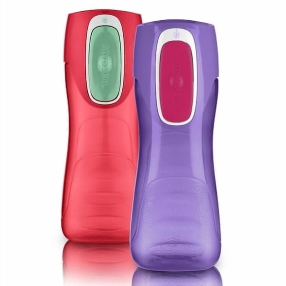 Contigo Trekker Kids Water Bottle With Spill-Proof Lid, 14Oz Water Bottle With Leak-Proof Technology, Bpa-Free, Sprinkles & Wink, 2-Pack