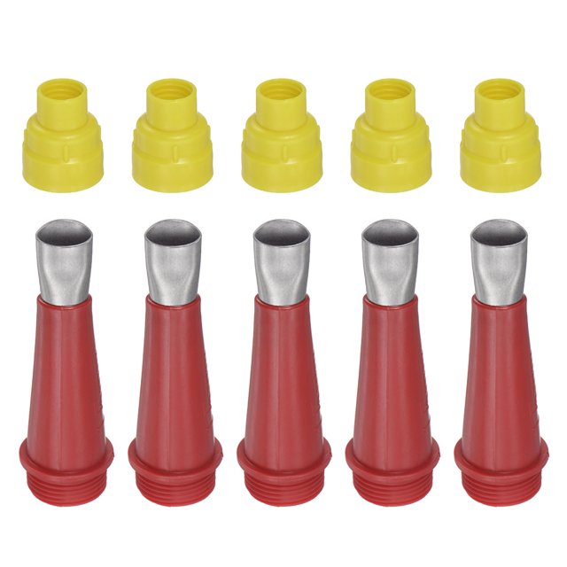 Unique Bargains 5 Pack 15mm Width Stainless Steel Caulk Nozzle 13.6mm Thread Connect Applicator