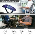 thumbnail image 4 of Xoenoiee Wolf Galaxy Print Home Office Chair Cover with Armrest Covers, 3 Pieces Stretchable Computer Desk Chair Cover High Back Universal Boss Chair Covers Removable Gaming Chair Covers, Small, 4 of 6