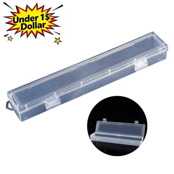 Under 1$ Dollar Translucent Pencil Case, Large‑Capacity Stackable Stationery Pencil Box with Secure Lid, Multi‑Purpose Organizer for Pens, Cosmetics, Small 3C Accessories & Office Supplies