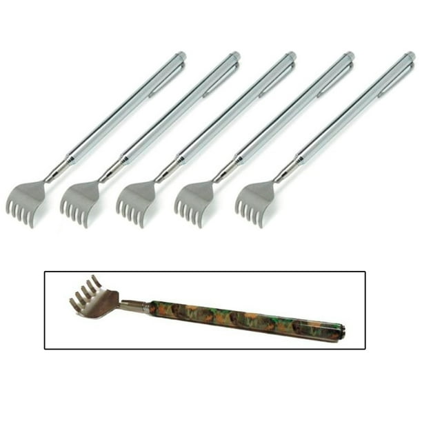 5 X Telescoping Back Scratcher Metal Telescopic Handle Grip Extending