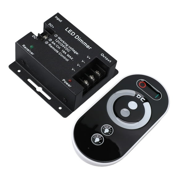 LED Light Strip Dimmer, Memory Function Dimmer Switch with RF Remote Control for Bedroom
