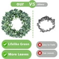 thumbnail image 5 of 18” Artificial Eucalyptus Wreath, Full & Lifelike Greenery Wreath with Frosted Tips, Christmas Door Decoration, All-Season Farmhouse Wedding Wall & Outdoor Decor, 5 of 12