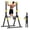 Yellow, variant on Free Standing Foldable Pull Up Bar, Triangular Power Tower Workout Dip Station for Home, Height Adjustable Pull Up Bar Stand Dip Bar Strength Training Workout Equipment, Support 500lbs,Black + Red