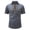 v#158Grey668, variant on Rggeeun Men'S T-Shirt Solid Color With Drawstring Henley Short Sleeve Collar Knit Lightweight For Outdoor Play Fashion Tee,Blue,L