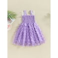 thumbnail image 2 of Bagilaanoe Toddler Baby Girl Summer Dress Butterfly Sleeveless A-line Princess Dresses 6M 12M 18M 24M 3T 4T Kids Casual Tulle Swing Sundress, 2 of 7