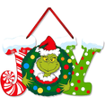 thumbnail image 2 of Plato de casa con decoración de Grinch para Navidad, plato de casa con temática de Feliz Navidad, decoración de habitación infantil para porche, 2 of 6