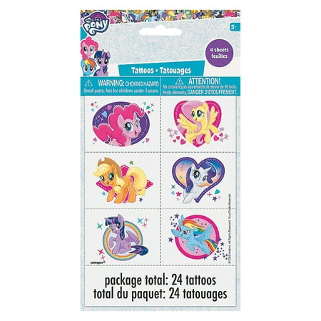 My Little Pony Color Tattoo Sheets, 4ct for Birthday - Party Supplies - Licensed Tableware - Misc Licensed Tableware - Birthday - 4