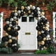 thumbnail image 4 of Kit de arco de globos negro y dorado – 109 arco de globos de cumpleaños de oro negro y plata, kit de guirnalda de globos para decoración de cumpleaños de niño niña, boda, Halloween, fiesta de Eid Mubarak, jubilación brillar Electrónica, 4 of 5