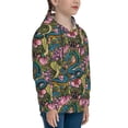 thumbnail image 3 of Salouo Snake And Flower Pattern Hoodie Sweatshirt for Youth, Fall Pullover Hoodie Sweatshirt Long-Sleeve Pullover Hooded Sweatshirt-Medium, 3 of 6