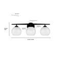 thumbnail image 4 of Millennium Lighting 18103-MB Kimorra 3 Light 24" Wide Vanity Light - Black, 4 of 7