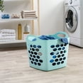 thumbnail image 5 of Mainstays Flexible Plastic Laundry Basket, Aqua Sparkle, 6 Pack, 5 of 6
