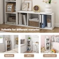 thumbnail image 6 of HOMLUX Luder 3-Tier Cube 31.5" Bookcase, Wood Storage Shelf, Small Bookshelf for Home Office & Bedroom, White, 6 of 10