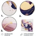 thumbnail image 3 of Designart "Strokes in Purple and Gold I" Fractals Metal Art Living Room, 3 of 5