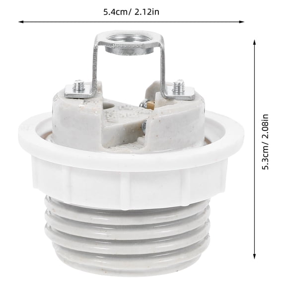 HONITANO 1Pack White Ceramic Light Socket for Diy Lamp Fixtures in Home Lighting 5.40X5.30X5.30CM