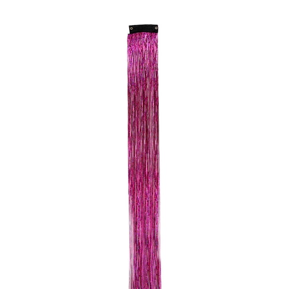 Bb Hair Clip, Laser-Cut Fuchsia a Style, Laser-Cut Shimmering Hair Extension Clip N, Colorful Glitter Ha Ir Accessories 20 Inch Clip in Tinse L Extensions Y Accessories Part Y Kit for Women Girls Kids