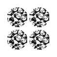 thumbnail image 2 of Balery 4 Pcs Seamless Pattern Cute Pandaleather Coasters Set, Drink Table Cup Coasters For Living Room Kitchen Coffee Decor, 2 of 9