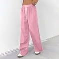 thumbnail image 5 of Hearthz Womens Pajama Bottoms Drawstring Wide Leg Womens Lounge Pants Baggy Soft Comfy Lightweight Women Sleep Pants, 5 of 7