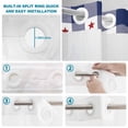 thumbnail image 3 of No Hook Shower Curtain with Built-in Rings - 4th of July Red Americana Stars Washable Waterproof Fabric Bathroom Curtains for Hotel,Rentals, 72 X 72 Inch Long , Blue White Check Plaid, 3 of 9