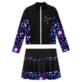thumbnail image 5 of Eandarui Kids Girls 2 Pieces Tennis Golf Dress Set Figure Ice Skating Dance Suit Rhinestone Black 8, 5 of 7