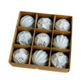 thumbnail image 4 of Juego de 9 bolas decorativas navideñas Macarena Adornos colgantes de bolas decorativas Azul claro, 4 of 8