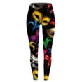 thumbnail image 3 of Womens Casual Carnival Colorful Feather Printing Tight Lifting Leggings Pants Ruched Leggings Nylon Leggings Leggings with Pockets And Lace Cute plus Size Clothes Winter Leggings plus Size Sunflower, 3 of 3