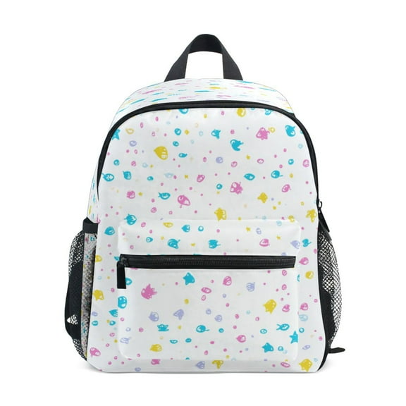 Mini Backpack Pastel Sea Life Dots - Durable with Safety Features for 3-8 Years