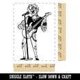 thumbnail image 2 of Musician Rockstar Singer with Guitar Rectangle Rubber Stamp Stamping Scrapbooking Crafting - Small 1.7in, 2 of 7