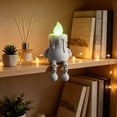 thumbnail image 6 of VORJELT Cute 3D Printed Shine-in-the-Dark Candle Figurine with Movable Joints Adjustable Desktop Ornament for Home Decor and Gifting Gray, 6 of 7