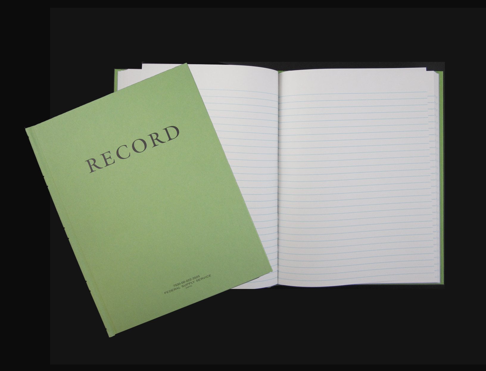 Green Military Log Book Record Book Memorandum Book 8 X 10 1 2 Green